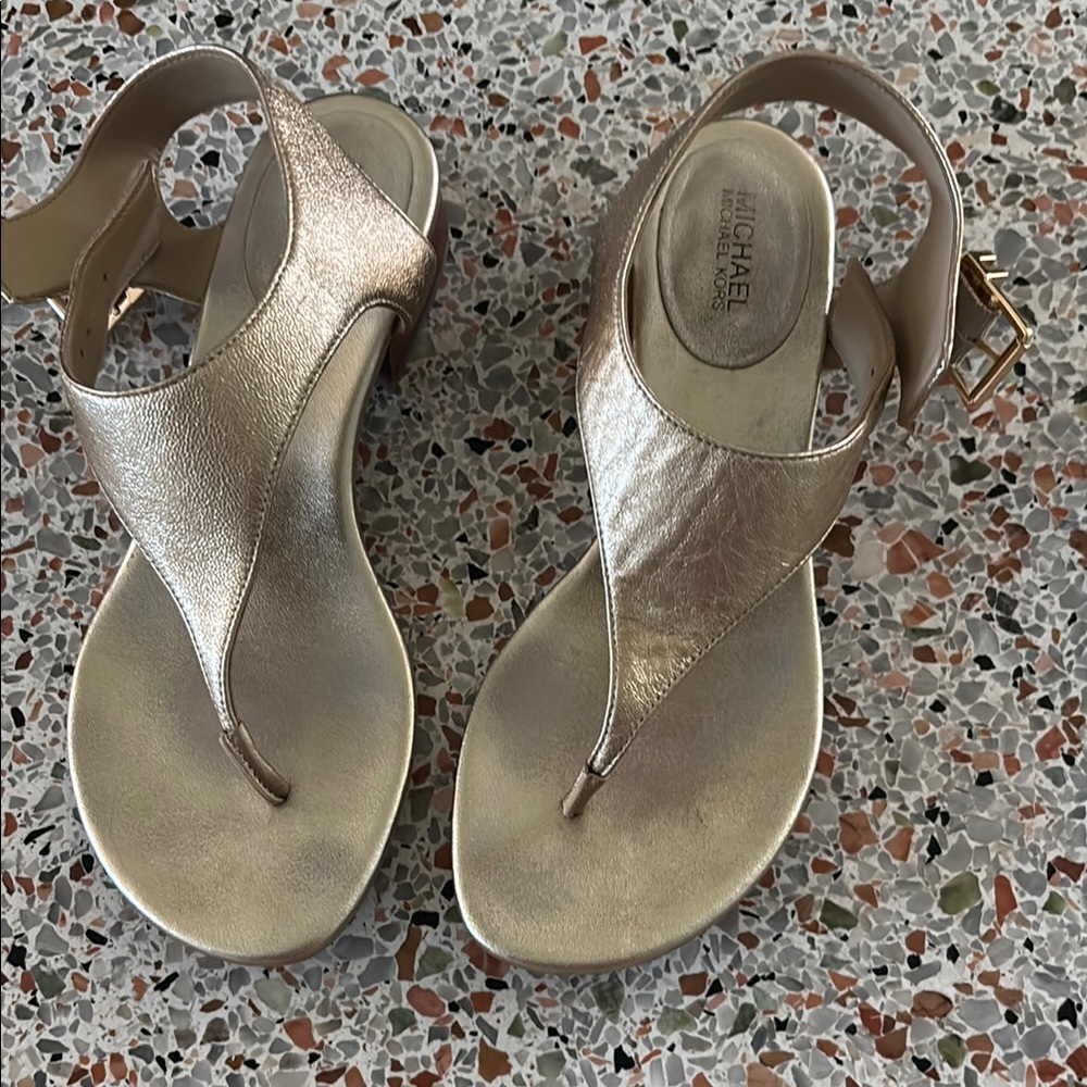 MICHAEL Michael Kors Gold Slingback Sandals